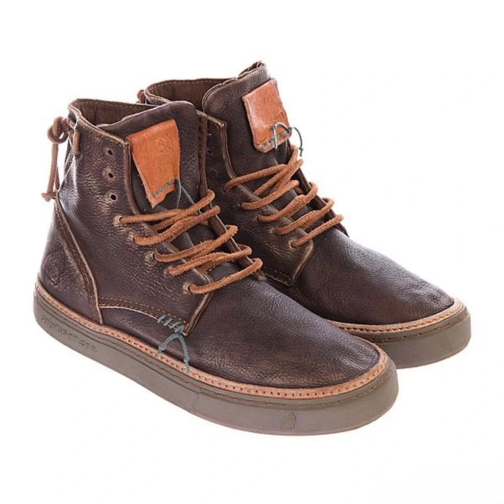 SATORISAN Men's Hida Spitfire Stone
Brown Shabby Leather Boot. - Picture 2 of 13